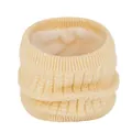 Winter thermische gebreide nekwarmer, dik gevoerde cirkelsjaal voor koude buitenactiviteiten - Beige