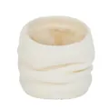 Gebreide nekwarmer met fleece voering, dikke zachte unisex snood sjaal voor koude winter. - Crèmewit