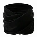 Detalle de calentador de cuello de forro polar negro con textura térmica - Estilo 1 / 25*22cm / Negro