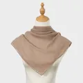 Bruine vierkante gaas sjaal met fonkelende bloemmotieven van strass voor elegante dames - 110*110cm / Licht kaki