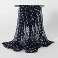 Elegante lange chiffon sjaal in marineblauw met wit stippenpatroon voor dames mode - Marineblauw (XQ520-2#)