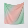 Eleganter quadratischer Schal mit rosa und grünem Farbverlauf aus Voile für Damen, Modeaccessoire - 110*110cm / Grün (Verlauf)