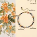 Natural 4mm mixed stone beaded bracelet with lapis lazuli, black agate and gold clasp - Bracelet