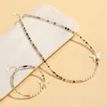 Freshwater pearl and crystal butterfly jewelry set with necklace and bracelet - Color Hair Crystal Freshwater Pearl Shell Butterfly Set