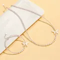 Elegant pink crystal and freshwater pearl jewelry set featuring shell butterfly charms - Pink Crystal Freshwater Pearl Shell Butterfly Set