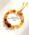 18-Seed Multi-Treasure Buddhist Bracelet for Earth Element with mixed gemstone and wood beads - Five Elements - Earth