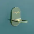 Wandmontierter bohrfreier Duschgel-Flaschenhalter in stilvollem, transparentem Teegrün-Braun - Braun