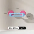 Blue and pink bathroom suction cup grab bar safety handle for seniors without drilling - 1 pack - 1 Piece / Blue Pink