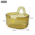 Translucent amber yellow wall-mounted storage basket for kitchen ginger and garlic - Yellow