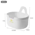 White wall-mounted kitchen storage basket for ginger and garlic, 13.3x10x11cm dimensions - White