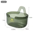 Dark green translucent wall-mounted kitchen storage basket for ginger and garlic - Green