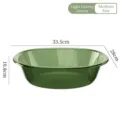 Medium size luxury green transparent plastic washbasin for durable household cleaning - S / Green