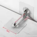 Punch-free furniture anti-tip anchor with 5.5cm adjustable metal bracket. - Set of 2 / Small (6cm)