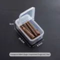 Clear 500ml plastic spice storage container with flip lid for kitchen pantry organization - Single Grid Single Lid / 500ml (1 Piece/Pack) / Square White