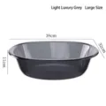 Durable large transparent grey plastic washbasin for household laundry and face washing - S / Gray