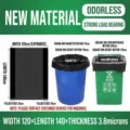 Heavy-duty extra large black garbage bag size 120x140cm with 3.8 microns thickness - 120x140cm (3.8 Silk) / Black
