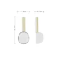 Creamy yellow multi-functional kitchen rice scoop with sealing clip handle and measurements - Beige