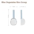 Light blue multifunctional rice scoop and measuring spoon with handle clip, 19.7cm - Blue