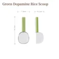 Multifunctional green rice scoop with integrated sealing clip handle - Green