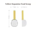 Yellow multi-functional rice scoop with integrated bag sealing clip handle 19.7cm - Yellow