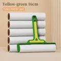 16cm Yellow-green sticky lint roller set including 6 rolls with 55 sheets per roll - Lint Roller Set / 16cm Size (1 Roll 55 Sheets) / Yellow-Green