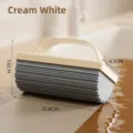 Handheld mini absorbent sponge mop for kitchen surface cleaning in elegant cream white - 12.4x6.1x7.6cm / Cream White