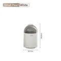 Piccola pattumiera da scrivania bianco perla con coperchio scorrevole e misure - Taglia S / Bianco perla