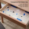 Waterproof drawer liner with blue fish pattern available in sizes 30x150cm and 45x150cm - 45*150cm / Transparent Fish
