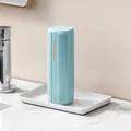 Kit de gobelet porte-brosse à dents de voyage bleu clair pour les déplacements et vacances - Bleu