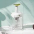 White manual foam maker for face wash and shampoo with elegant portable press design - White