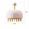 Pink scalp massage brush with soft silicone bristles, 8.5cm wide and 9.5cm high. - Sky Pink (1 Pack) / 8.5x9.5cm