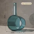 Cucharón de agua azul transparente con mango largo, gran capacidad para uso doméstico - L / Azul transparente