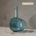 Cazo de agua pequeño azul transparente para la cocina con un mango largo de 24cm - S / Azul transparente