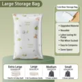 Vacuum storage bag with cute bear pattern for clothes and quilts available in four sizes - 60*80cm / Cute Bear Large