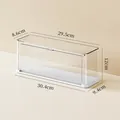 Transparent acrylic display box for desktop toys with 30.4cm length and flip cover - White