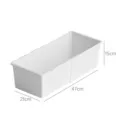 Extra large white extendable storage box for cabinet drawer organization - 47x21x15cm / Elegant White Extra Large