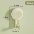 Durable light green suction cup hook for bathroom wall mount with 10.5cm height - 10.5x6.5x3.2cm / Green