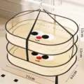 Black double-layer rectangular hanging drying mesh basket for sweaters and underwear - Double Halo Emerald Cut