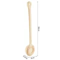 Cute beige long-handled donut-shaped bath brush with 38cm length measurement display - Apricot