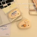 Mini coltello multiuso portatile retrattile con simpatico orsetto crema per pacchi - Orso Chef (Crema) / Bianco latte