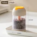 Yellow press-type seasoning dispenser bottle, 11.1cm tall quantitative salt shaker tools. - 1 Piece / Yellow