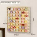 Cream yellow small size wall-mounted blind box display rack with dustproof cover - 8-Layer Wall Mounted - Small / Creamy Yellow