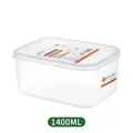 1400 ml transparenter luftdichter Lebensmittelbehälter für den Kühlschrank - Japanisch Antibakteriell Transparent (1400ml) / 1400ml