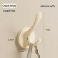 Durable creamy white wall suction cup hook made of ABS material, size 11x6.2x6.5cm - Off White