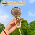 Portable white handheld USB fan with cute Capybara pattern for outdoor cooling - Capybara Pattern (Random) / 1 Piece / White