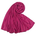 Elegant magenta jersey cotton hijab scarf for women, soft and breathable fabric - 180-80cm / Purple Fuchsia