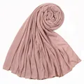 Sciarpa hijab in jersey di cotone mercerizzato rosa antico premium da donna - 180-80cm / Rosa pelle
