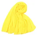Foulard in jersey di cotone mercerizzato giallo traspirante da donna tinta unita - 180-80cm / Giallo brillante