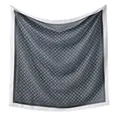 Elegant geometric pattern printed polyester square scarf headscarf for women white border - 5# (Dark Gray Geometric)
