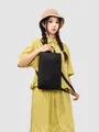 Sac à dos minimaliste en nylon noir de grande capacité pour le trajet et le fitness - Taille unique / Noir Obsidienne